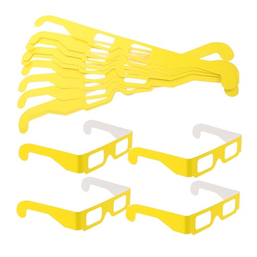 Supvox 20 Paare Feuerwerksgläser Disco-kugel-partygeschenke Rote Neon-herz- Rave-brille Sonnenbrillen-gastgeschenke Leuchtende Gläser Poolparty Yellow Papier von Supvox