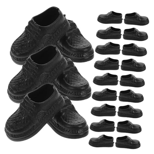 Supvox 20 Paare Puppenschuhe aus Kunststoff Dekorative Mini Schuhe für Puppen für Rollenspiele und Puppenhaus Zubehör Vielfältige und Realistische Details Pflegeleicht und Visuell von Supvox