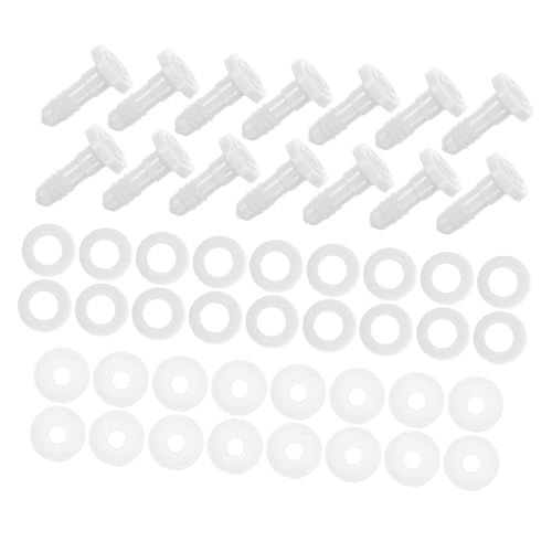 Supvox 20 Sets Gelenkpuppenzubehör Puppenherstellungsbedarf DIY Puppengelenke Puppengelenke Zubehör DIY Puppenzubehör DIY Tiergelenke Gefälschte Gelenke Puppenteile Kunststoff Weiß von Supvox