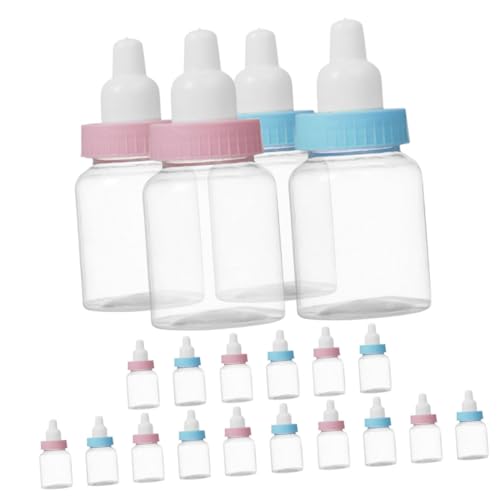 Supvox 20 Stück Babyflasche Pralinenschachtel Mini-milchflaschen Für Die Babyparty Süßigkeitenbehälter Mini-babyflaschen Nuckelflasche Bonbonschachteln Gefälligkeiten Plastik von Supvox