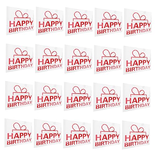 Supvox 20 Stück Ballonaufkleber Happy Birthday Ballon Party Ballonaufkleber Ballonaufkleber Ballonaufkleber Ballonaufkleber Versorgung Ballonzubehör Partyaufkleber Ballonaufkleber von Supvox