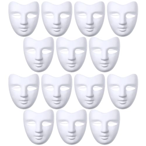 Supvox 20 Stück Diy Unbemalte Graffiti Masken aus Papier Handgefertigte Weiße Vollgesichtsmasken für Cosplay Karneval Hochzeiten und Kreative Veranstaltungen von Supvox