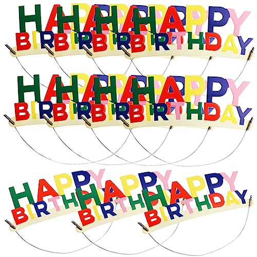 Supvox 20 Stück Geburtstagshut-Stirnband Geburtstagsfeier Hüte Geburtstagsmützen für Zylinder für Party lustiger Geburtstagshut Kindergeburtstagsmützen Kinderkronen Papier Supvox 20 Stück Geburtstagshut-Stirnband Geburtstagsfeier Hüte Geburtstagsmützen für Zylinder für Party lustiger Geburtstagshut Kindergeburtstagsmützen Kinderkronen Papier von Supvox