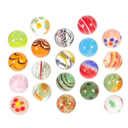 Supvox 20 Stück Glasmurmeln Tank Klare Murmeln Murmeln Zum Für Bunter Marmor Für Vasenfüller Aus Farbigem Marmor Handwerk Gartenkugelmurmeln Groß Kugeln Vase Glas von Supvox