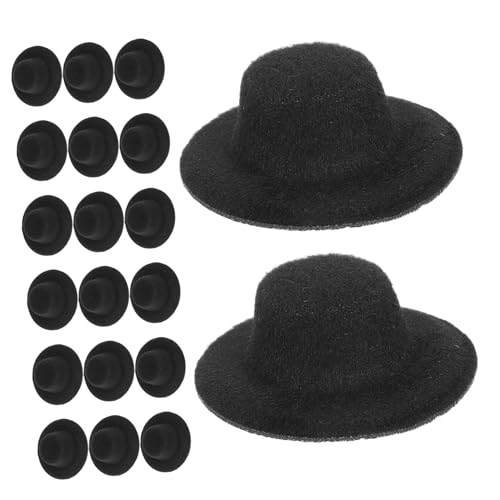 Supvox 20 Stück Handgemachte Hüte für Puppen Party Accessoires und DIY Projekte Leere Stoffkappen für Kreative Bastelideen und Puppenhaus Dekorationen von Supvox
