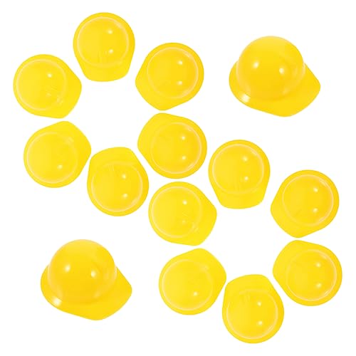 Supvox 20 Stück Haustier Hut Puppe bunt Mini-Bauhut Haustier Helm klein halllowen plastikenten Haustierhut DIY-Zubehör doll Accessories Miniatur-Bauhut Mini-Schutzhelme Yellow von Supvox