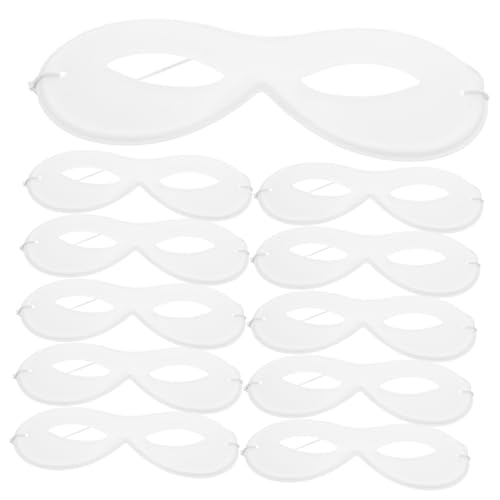 Supvox 20 Stück Kindergraffiti -Maske DIY-Farbmasken Mardi Gras Mask bemalte Maske Masken färben Kunstmasken zum Malen masken karneval party maske Maskenhandwerk PVC Weiß von Supvox
