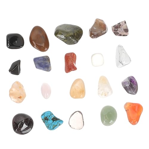 Supvox 20 Stück Kristallerzprobe Klein Gestürzt Felsen Farbe Mineralien Edelstein Steine zum Taumeln Real Poliert Sortiert Rock-Sammlung Für Kristallstein Mineralkristall Supvox 20 Stück Kristallerzprobe Klein Gestürzt Felsen Farbe Mineralien Edelstein Steine zum Taumeln Real Poliert Sortiert Rock-Sammlung Für Kristallstein Mineralkristall von Supvox