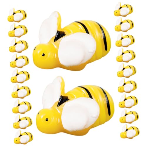 Supvox 20 Stück Mikrolandschaftsbiene Moosdekor Kleine Handwerksbienen Gartendekoration Verzierungen Für Das Handwerk Minature Dinge Gartendeko Für Draußen Mini-gartenfiguren Harz von Supvox