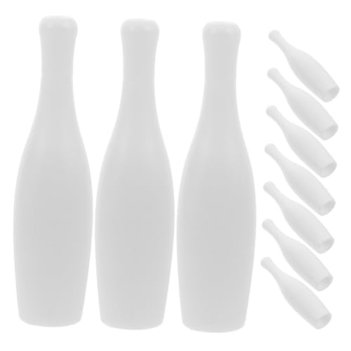 Supvox 20 Stück Mini-Bowling Tabletop-Bowling Schreibtisch-Bowling-Spielzubehör Ersatz für Bowlingspiele Tischspiel-Bowlingkugeln Mini Bowlingspiel Bowling-Party die Hüften Weiß von Supvox