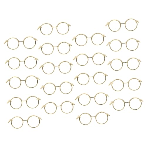 Supvox 20 Stück Mini-Brillenspielzeug Minibrille für Puppen Minipuppenbrille entzückende Mini-Brille Puppenzubehör Brille zum Anziehen der Puppe Metall Golden Supvox 20 Stück Mini-Brillenspielzeug Minibrille für Puppen Minipuppenbrille entzückende Mini-Brille Puppenzubehör Brille zum Anziehen der Puppe Metall Golden von Supvox