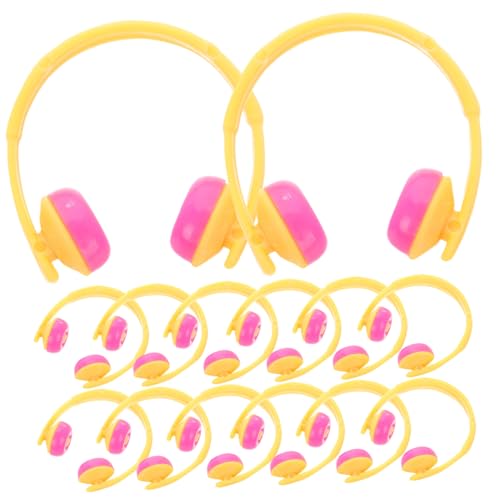 Supvox 20 Stück Mini Headset Modell Gelbe Ente Dekoration für Puppenhaus und Mikro Landschaft DIY Zubehör für Layouts und Kreative Projekte von Supvox