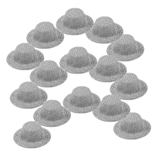 Supvox 20 Stück Mini-Hut Funny hat Dollhouse Accessories Einzigartiger Hut dekoringe Miniaturhüte zum Basteln Puppe Stroh Kleiner Jazzhut Mini-Jazzhut Feiner Farbiger Stoff Silver von Supvox