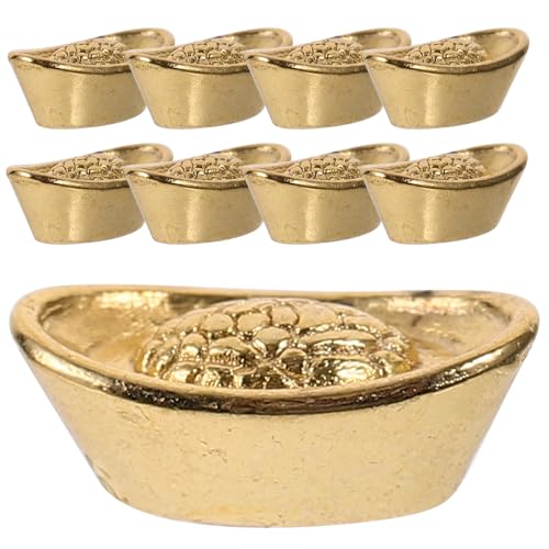 Supvox 20 Stück Mini- Ornament Puppenhaus Goldener Barren klein Mini-Sachen LED licht an Leve dollhaus accesories goldene Barrendekoration Requisiten für das Szenenlayout Papier von Supvox