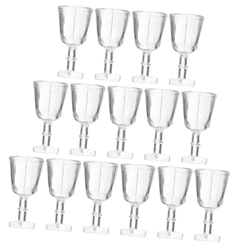 Supvox 20 Stück Mini Weinglas Miniatur Weingläser mini für Mini-Weinkelch kleine Gläser Mini-Weinbecher Küchenspielzeug Puppe Weinbecher Mini-Rotweinbecher Harz von Supvox