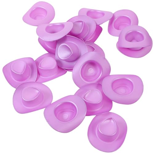 Supvox 20 Stück Mini-cowboyhut Kuhmädchenhut Rosafarbener Cowgirlhut Kuhhut Cowgirlhut Aus Hüte Masse Mini -Strohhut Party Puppe Fälschung Cowgirl-Hut Für Mädchen Violett von Supvox
