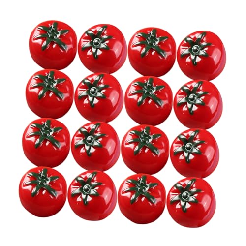 Supvox 20 Stück Mini-gemüsemodell Lebense Tomatenmodelle Mini-obstverzierung Gefälschtes Tomatenmodell Simulation Tomaten Lebensechte Tomate Fälschung Mini-Tomate Rot Harz von Supvox