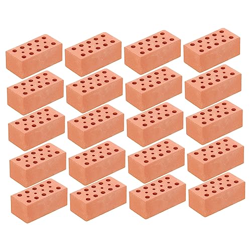Supvox 20 Stück Miniaturziegel für Landschaftsbau DIY Ziegelsteine für Miniaturszenen Realistische Gestaltung von und Sandkästen für Kreative Projekte und Bastelarbeiten von Supvox