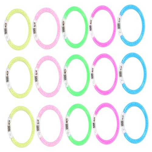 Supvox 20 Stück Neon Leuchtarmbänder Fluoreszierende Party Accessoires für Camping Hochzeiten Geburtstagsfeiern und Halloween Glow Bracelets von Supvox