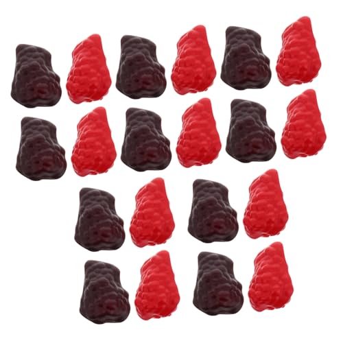 Supvox 20 Stück Obst-Modell Deko Kunstobst Aus Der Küche Simulationsfutter Himbeerfruchtzubehör Simulationsfrucht Künstliche Nahrungsmittel Zur Ausstellung Gefälschte Himbeeren Plastik von Supvox
