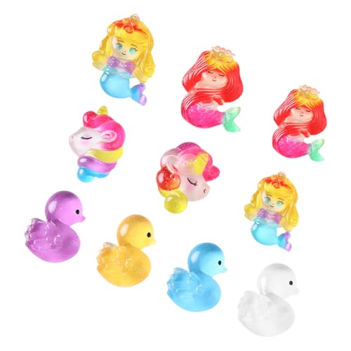 Supvox 20 Stück Partygeschenke Für Mädchen Verzierungen Mikro Landschafts Enten Winzige Enten Ornamente Süße Meerjungfrau Bastelbedarf Aquarium Enten Ornamente Große Winzige von Supvox