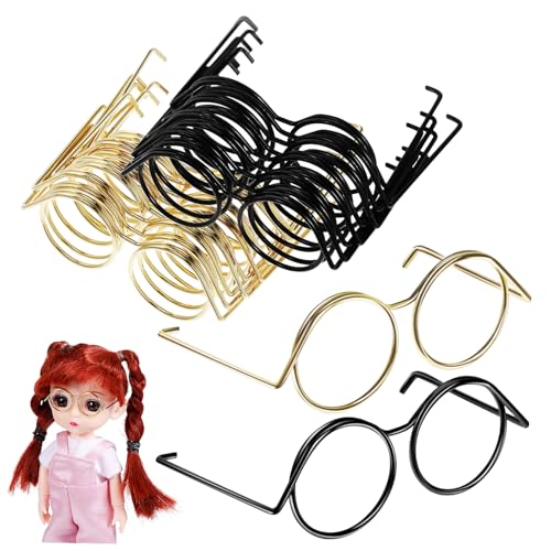 Supvox 20 Stück Puppenbrille Cosplay kleine puppenförmige Brille in Drahtform winzig Augen Zubehör Mini gläser Umrandete Puppensonnenbrille Metallbrille Drahtbrille Kupfer Supvox 20 Stück Puppenbrille Cosplay kleine puppenförmige Brille in Drahtform winzig Augen Zubehör Mini gläser Umrandete Puppensonnenbrille Metallbrille Drahtbrille Kupfer von Supvox