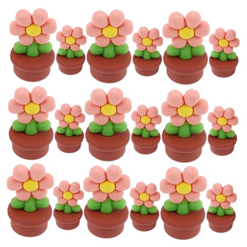 Supvox 20 Stück Puppenhaus-Miniatur-Blumentöpfe kleine blumentöpfe puppenhaus Pflanzen Minature Dinge Miniatur-Puppenhauszubehör Miniaturpflanzen für Puppenhaus Miniaturmöbel Rosa von Supvox