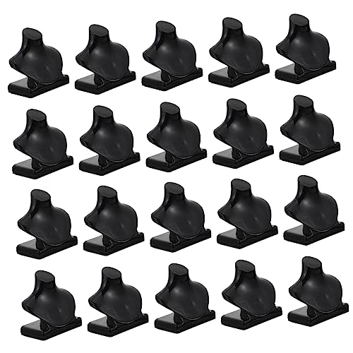 Supvox 20 Stück Puppenkettenhalter winzig Mini-Mannequin-Modell Babypuppe Anzeige puppenhausmöbel doll Accessories kleines Halskettenmodell Spielhaus-Halskettenmodell Plastik Black von Supvox