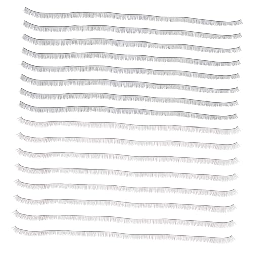 Supvox 20 Stück Puppenwimpern Fluffy Nylon Wimpernstreifen Schwarz Braun für Puppenherstellung DIY Bastelprojekte Natürlicher Look von Supvox