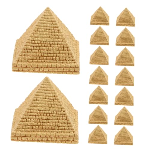 Supvox 20 Stück Pyramidenmodell Schreibtischaccessoires Für Frauen Ägypten Schmuck Ägyptische Pyramidenfigur Pyramidenschmuck Pyramidenverzierungen Ägyptische Figuren Golden Harz von Supvox