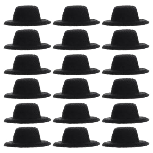 Supvox 20 Stück Schwarze Mini-hüte, Miniatur-puppenzubehör zum Anziehen Und Basteln Supvox 20 Stück Schwarze Mini-hüte, Miniatur-puppenzubehör zum Anziehen Und Basteln von Supvox