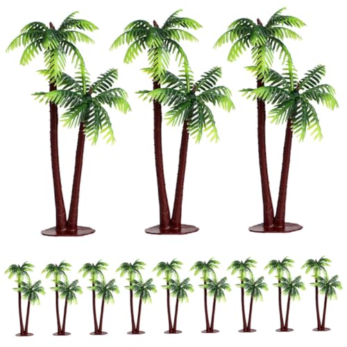 Supvox 20 Stück Simulierte Kokosnussbaumdekoration Blätter künstliche Pflanzen gefälschte Palmen kunstpflanze Artificial Tree Mini-Kunststoff- künstliche Kokospalme Plastik Green von Supvox