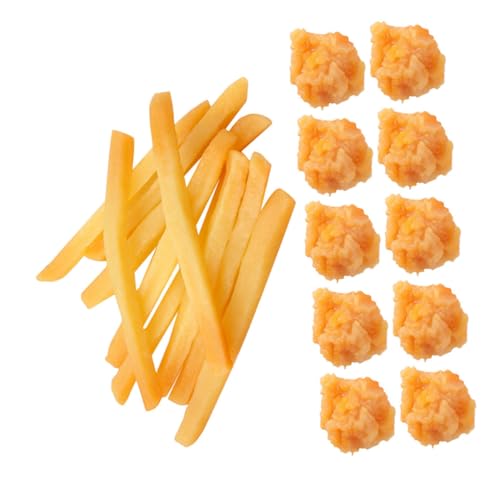 Supvox 20 Stück Snack-Modell gefälschtes Essen Pommes frittes Huhn küche Dekoration mutfak aksesuarları Stellen Sie Sich vor, zu gefälschte Pommes-Frites-Dekoration PVC von Supvox