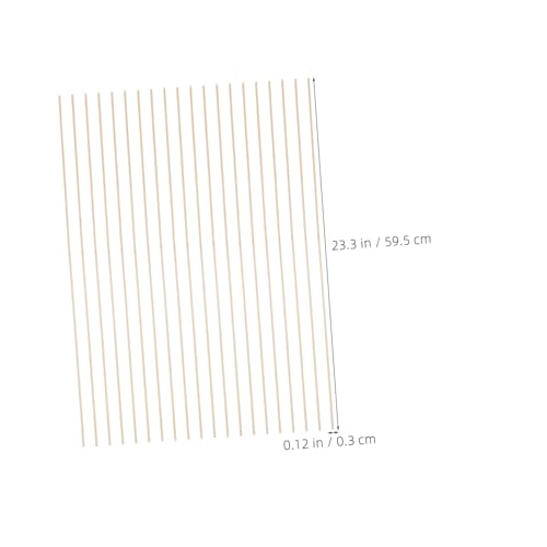 Supvox 20 Stück Teiliges Bambusstäbe für Drachenbau Stabile Glatte Holzstäbe Flexible Kitemaking Stäbe für Kreative DIY Drachenrahmen Splitterfrei und Langlebig von Supvox