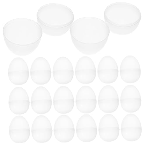 Supvox 20 Stück Teiliges Befüllbare Ostereier Transparente Geschenkboxen Eiform Wiederverwendbare Osterdekoration für Party und Kreative DIY Geschenkverpackung Supvox 20 Stück Teiliges Befüllbare Ostereier Transparente Geschenkboxen Eiform Wiederverwendbare Osterdekoration für Party und Kreative DIY Geschenkverpackung von Supvox