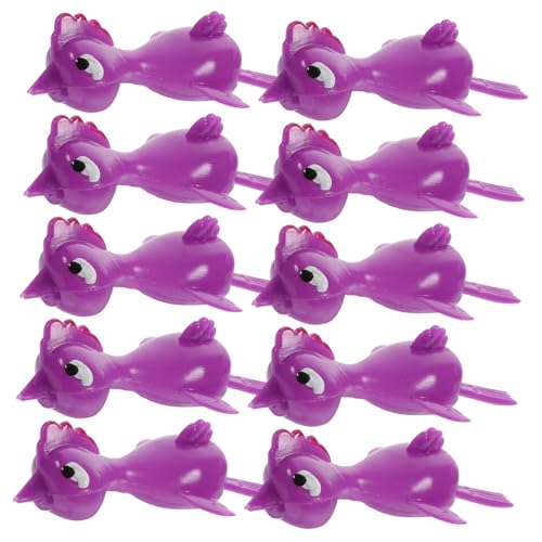 Supvox 20 Stück Teiliges Elastisches Finger spielzeugset Schleuderhuhn aus Sicherem Vinyl Wiederverwendbar Klebend für Kinderparty und Stressabbau Lustiges Kükenspielzeug für Freunde von Supvox