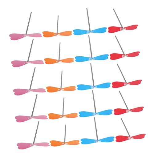 Supvox 20 Stück Teiliges Flugzeugspielzeug Handrührer Hubschrauber Kleiner Fliegender Bambus-drachenflyer für DIY Kreatives Outdoor-Spiel Wissenschaftliche Entdeckung Familienaktivitäten von Supvox