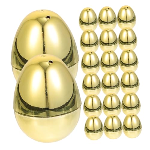 Supvox 20 Stück Teiliges Goldene Kunststoff Ostereier zum Befüllen Dekorative Osterdekoration und Partyzubehör Wiederverwendbare Detailreiche Geschenkboxen für Osterfeiern und Supvox 20 Stück Teiliges Goldene Kunststoff Ostereier zum Befüllen Dekorative Osterdekoration und Partyzubehör Wiederverwendbare Detailreiche Geschenkboxen für Osterfeiern und von Supvox