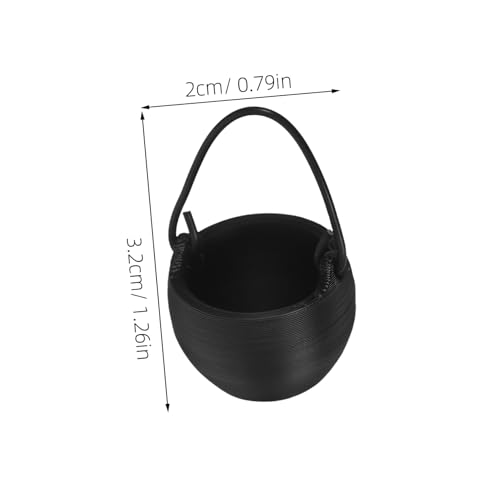 Supvox 20 Stück Teiliges Halloween Mini Kessel aus Kunststoff mit Griff Kleine Cauldron Töpfe für Partydekoration Vielseitige Mini Ornamente für Halloween Szenen und Outdoor Camping von Supvox