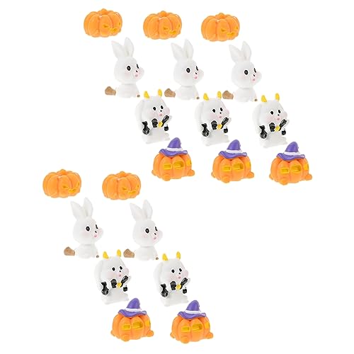 Supvox 20 Stück Teiliges Halloween Miniaturen aus Resin Detailreiche Mikrolandschaft Deko mit Süßen Geistern Dämonenhasen Kürbiswagen Halloween Party Figuren für Puppenhaus und Supvox 20 Stück Teiliges Halloween Miniaturen aus Resin Detailreiche Mikrolandschaft Deko mit Süßen Geistern Dämonenhasen Kürbiswagen Halloween Party Figuren für Puppenhaus und von Supvox
