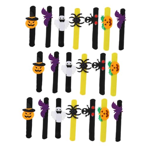Supvox 20 Stück Teiliges Halloween Schnapparmband für Leichte Sichere und Weiches Hautfreundliches Klatscharmband als Party Mitgebsel für Mädchen und Jungen von Supvox