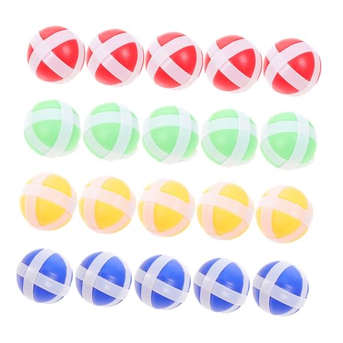Supvox 20 Stück Teiliges Klettball Dartscheiben Sichere Wurfspiel bälle aus Nylon Leichte Wurfspiel zubehör für Indoor Outdoor Gartenspiele Farblich Sortiert Rot Gelb Blau Grün von Supvox