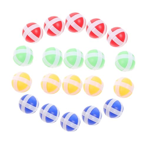 Supvox 20 Stück Teiliges Klettball spielset für Bunte Klettkugeln in Rot Gelb Blau und Grün Fördert Hand Auge koordination und Feinmotorik Leicht und Tragbar für Party Familienspiele von Supvox