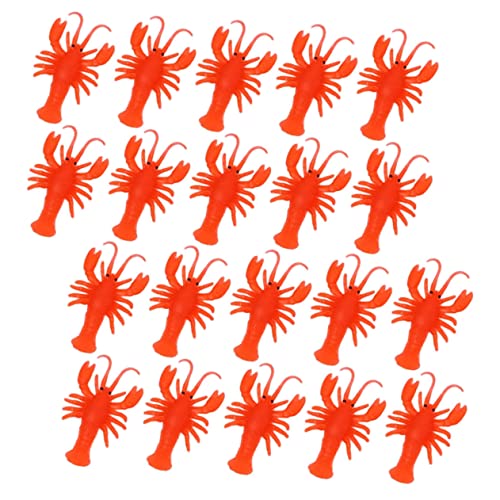 Supvox 20 Stück Teiliges Krebse Mini Lobster Figuren aus Robustem TPR Kunststoff Pädagogisch Schwimmfähig Geeignet als Wasserspielzeug und Lernspielzeug für Mädchen und Jungen von Supvox