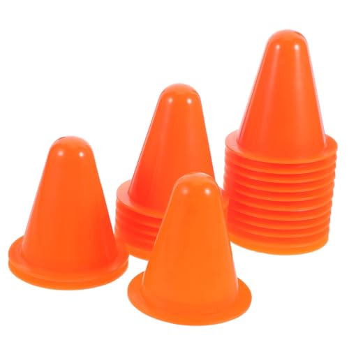 Supvox 20 Stück Teiliges Markierungskegel aus Robustem Kunststoff Bunte Kleine Trainingskegel für Hindernisparcours für Indoor und Outdoor Sport Rollschuhlaufen und Agilitätstraining von Supvox