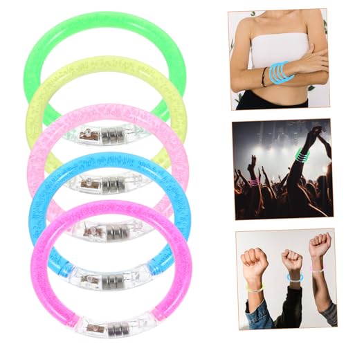 Supvox 20 Stück Teiliges Mehrfarbiger Leuchtender Armbänder Fluoreszierende Neon Party Accessoires Leichte Tragbare Glow Bracelets für Camping Geburtstag Hochzeit und Karneval von Supvox