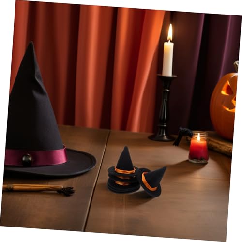 Supvox 20 Stück Teiliges Mini Filz Hexenhut Kleine Robuste Zaubererhüte Kompakt und Farbenfroh für Halloween Dekoration DIY Kreativprojekt Puppenzubehör und Party-accessoires von Supvox