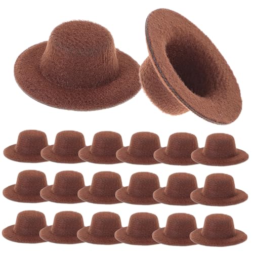 Supvox 20 Stück Teiliges Mini Jazz Hut aus Sicherem Leichtes Puppenzubehör für DIY Kostüme Kleine Hutmodelle für Puppenhausdekoration und Kinderparty für Jungen und Mädchen von Supvox