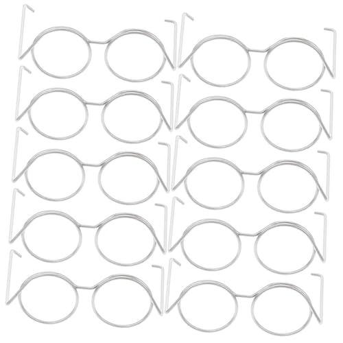 Supvox 20 Stück Teiliges Mini Puppenbrillen Metall DIY Puppenaccessoires Leichte Kompakte Brillenrahmen für Puppenkostüme und Bastelprojekte für Puppenhaus deko und Kreatives von Supvox
