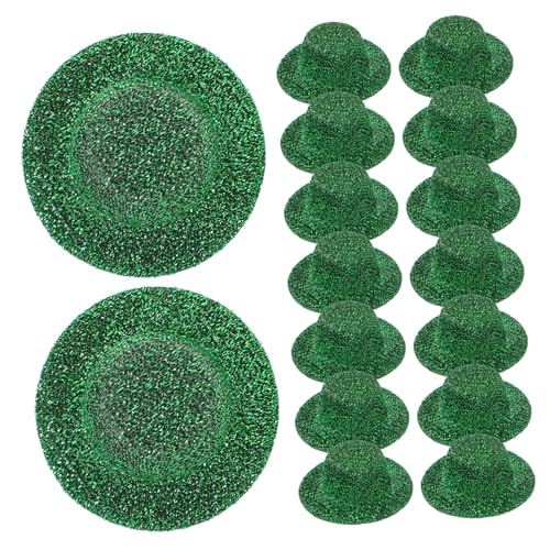 Supvox 20 Stück Teiliges Miniatur Jazz Hüte Mini Puppenhut DIY Bastelset für Puppenkostüme Partydekorationen Dunkelgrün von Supvox